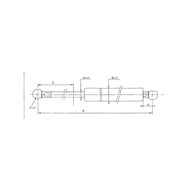 Sprężyna gazowa L573 mm 500N Stabilus