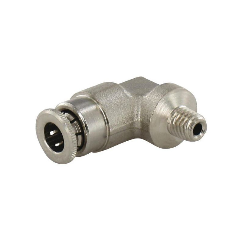 Śrubunek wtykowy 90° 6 mm