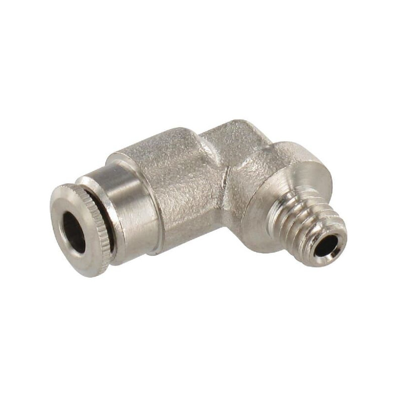 Śrubunek wtykowy 90° 4 mm