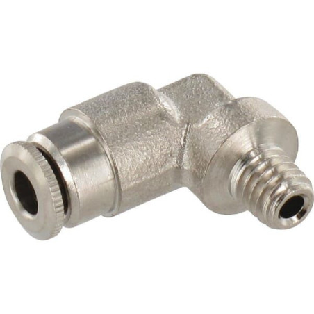 Śrubunek wtykowy 90° 4 mm