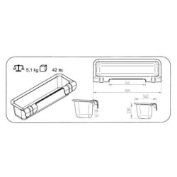 Koryto zawieszane 100 cm 42 l model 1024