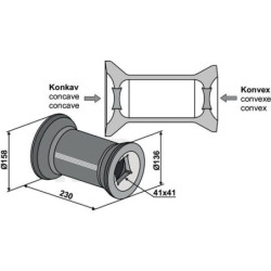 Dystans dla 40x40 kwadrat