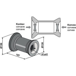 Dystans dla 40x40 kwadrat