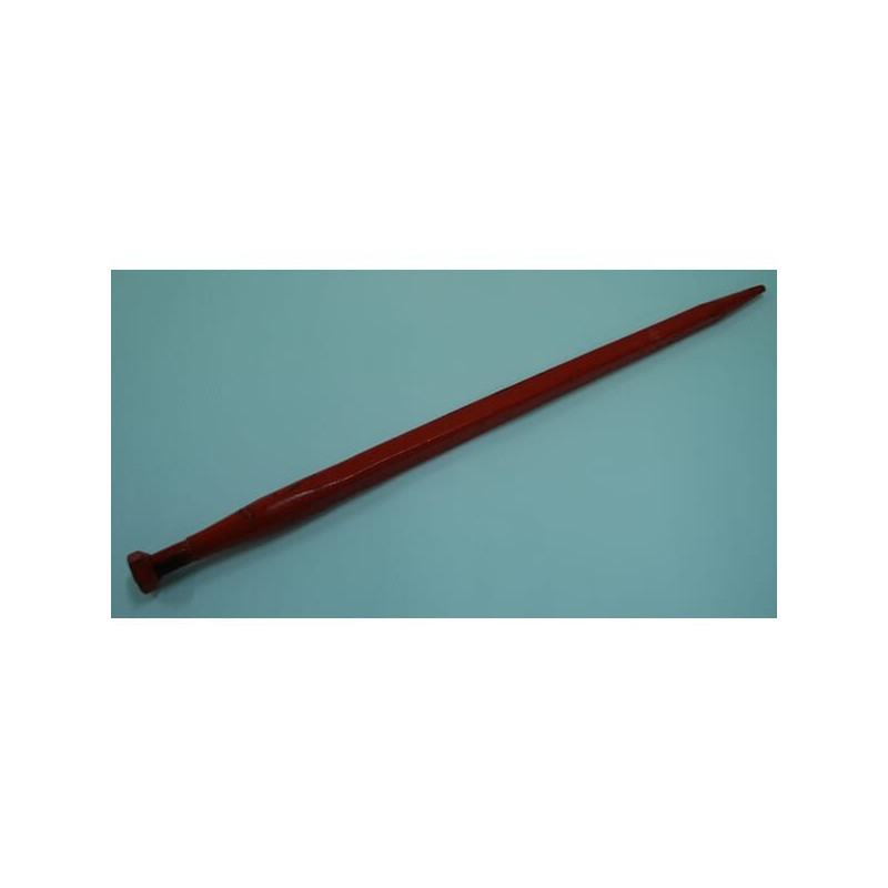 Ząb ładowacza, prosty, profil kwadratowy 35x810 mm końcówka szpiczasta with M24x2 mm nut, red, Kverneland