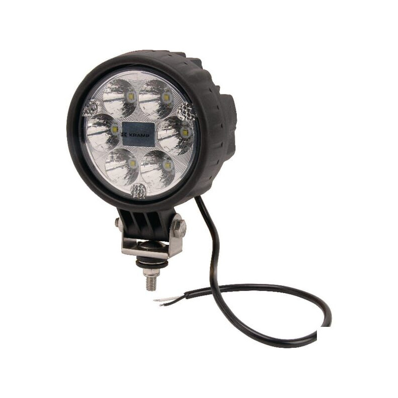 Lampa robocza LED, okrągła 25W 2000lm 10/30V Ø 117 mm światło skupione 6 LED Kramp