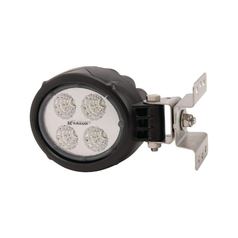 Lampa robocza LED, okrągła, 18W 1500 lm 10/30V światło rozproszone z wtyczką Deutsch, 4 LED Kramp