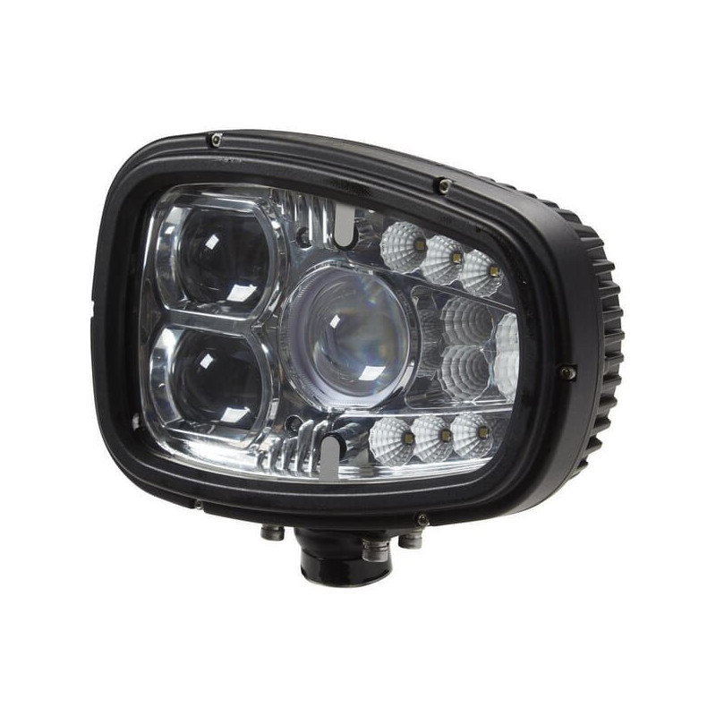 Lampa przednia LED, lewa, 55W prostokątna, 12/24V z wtyczką Deutsch, klosz podgrzewany Kramp