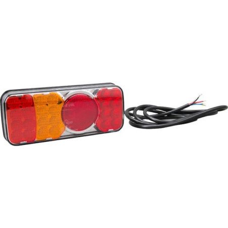 Lampa tylna zespolona LED, lewa, prostokątna, 12/24V Kramp