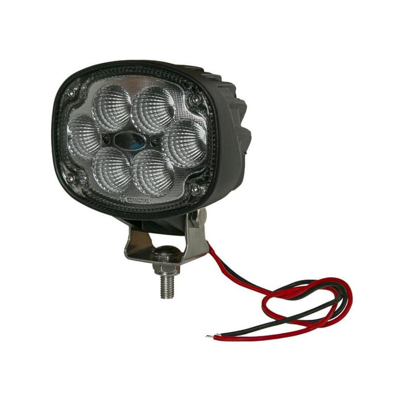 Lampa robocza LED, owalna 30W 3000lm z wtyczką Deutz, światło rozproszone 6 LED Kramp