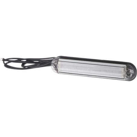 Lampa obrysowa LED, 0.3/1.3W prostokątna 12/24V biała 6 LED Kramp