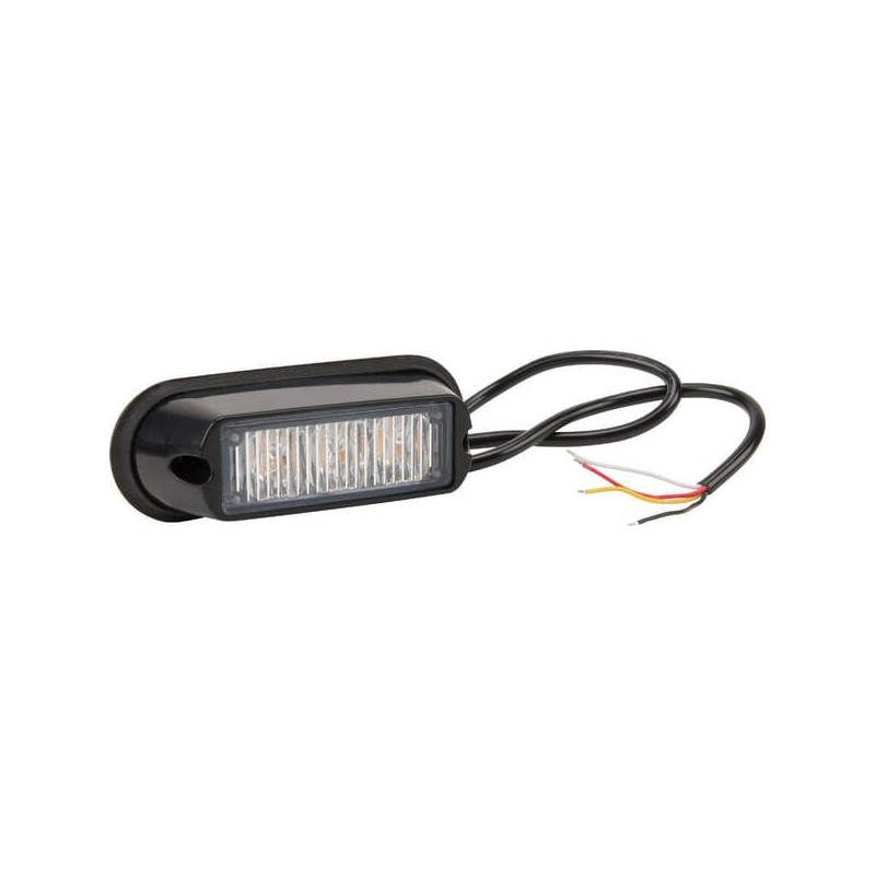 Lampa ostrzegawcza LED, 6W 12/24V pomarańczowa przykręcana 3 LED Kramp