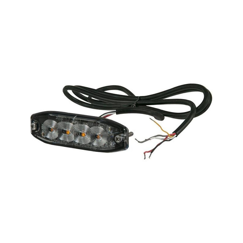 Lampa ostrzegawcza, bursztynowa 4 LED