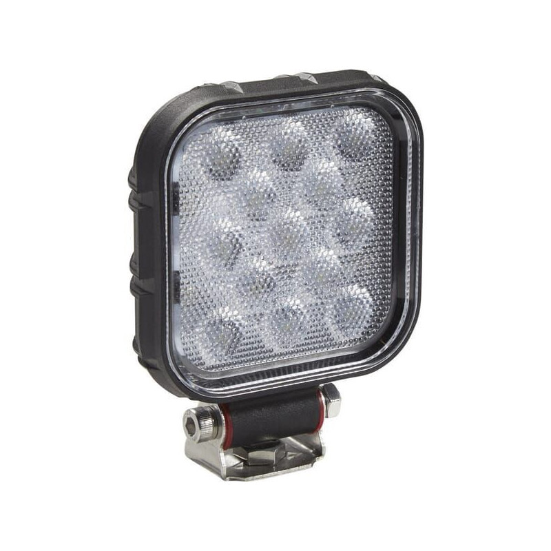 Lampa robocza LED, kwadratowa 13W 1600lm 12/36V z wtyczką Deutsch 2-pin, światło rozproszone 13 LED Kramp