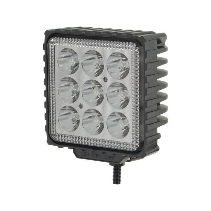 Lampa robocza LED, kwadratowa 27W 500lm niebieska z wtyczką Deutsch światło skupione 9 LED Kramp