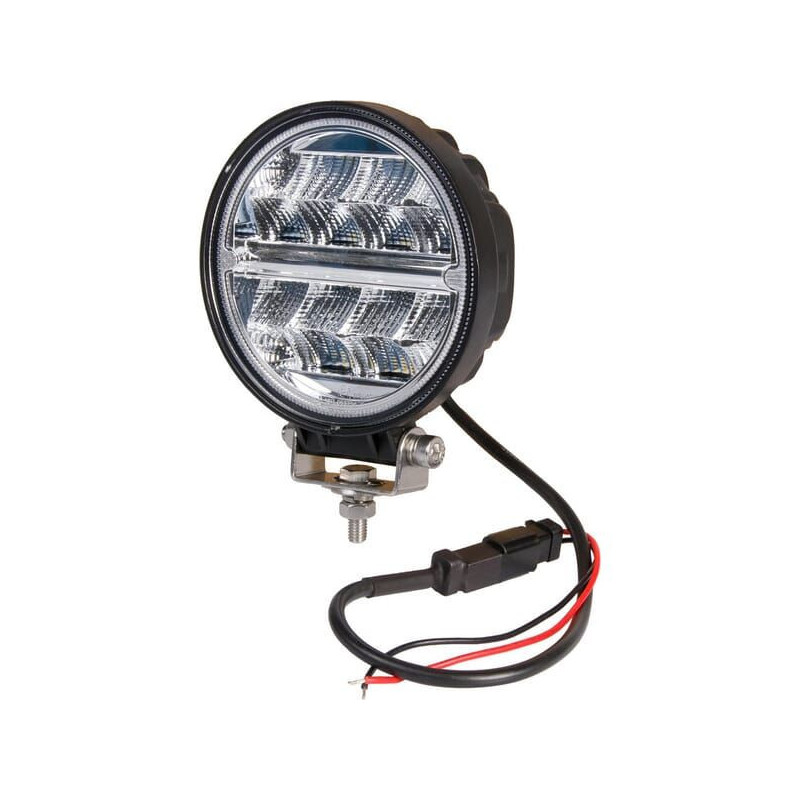 Lampa robocza LED, okrągła, 24W 2272 lm 9/36V światło rozproszone z wtyczką Deutsch, 16 LED Kramp