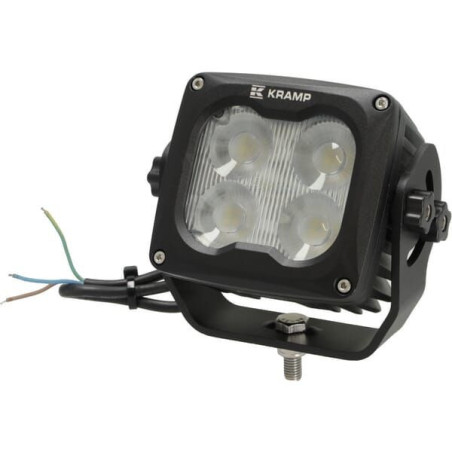 Lampa robocza LED, kwadratowa 70W, 6000lm 10/45V, podgrzewana z czujnikiem T°, szeroostrumieniowa, 4 LED Kramp