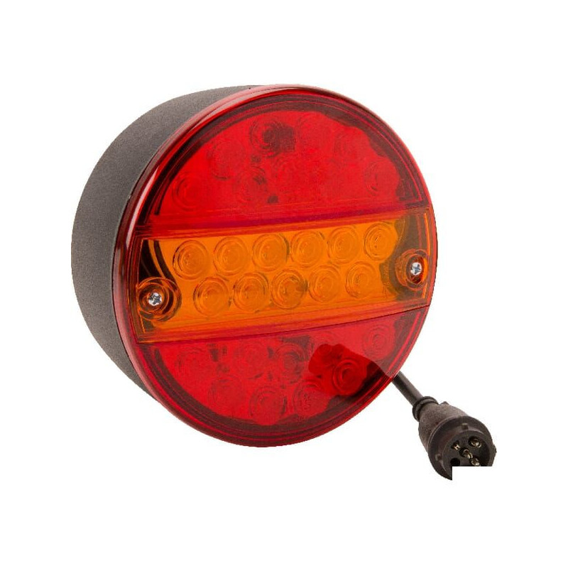 Lampa tylna zespolona LED, okrągła 12V Ø 142 mm 5-pin Kramp