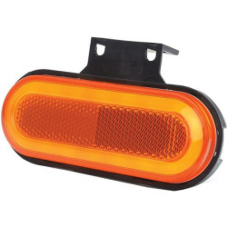 Lampa obrysowa LED, z kierunkowskazem, prostokątna, 12-24V, 124x49x20 mm, Kramp