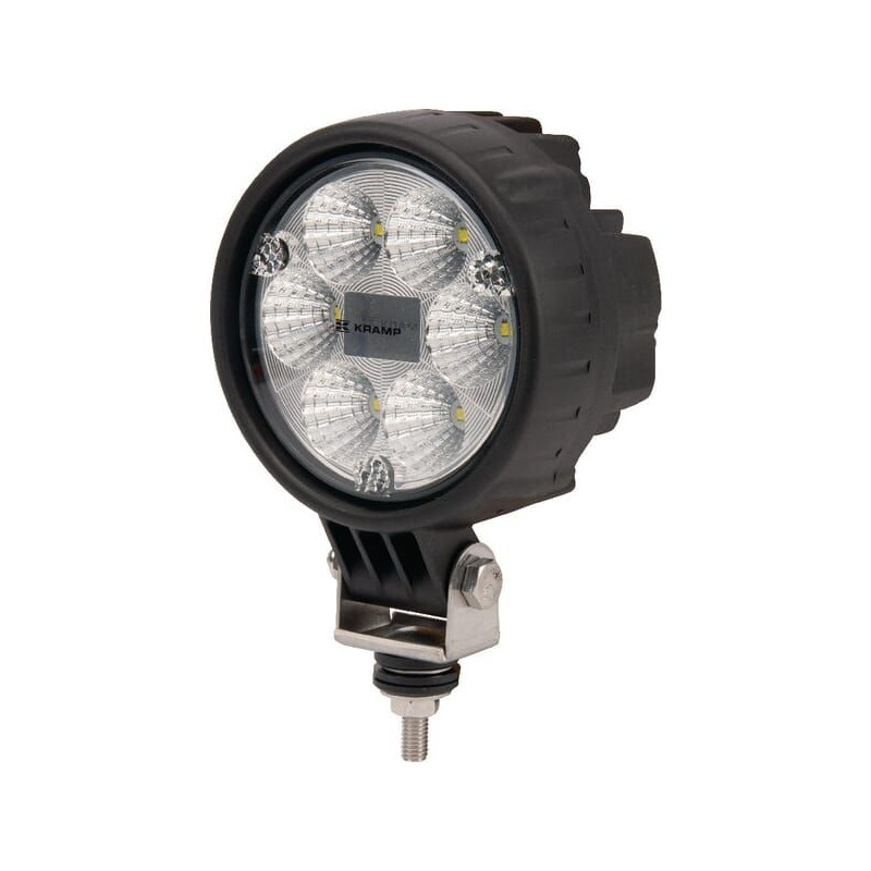 Lampa robocza LED, okrągła, 24W 1500 lm 10/30V światło rozproszone z wtyczką Deutsch, 6 LED Kramp