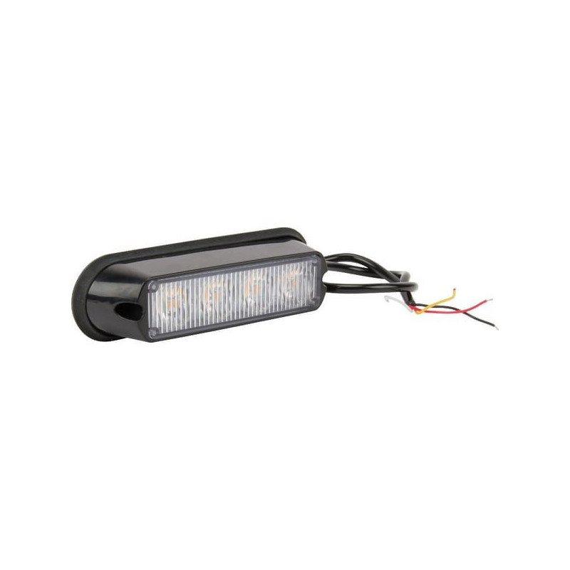 Lampa ostrzegawcza LED, 12W 12/24V pomarańczowa przykręcana 4 LED Kramp