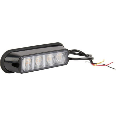 Lampa ostrzegawcza LED, 12W 12/24V pomarańczowa przykręcana 4 LED Kramp