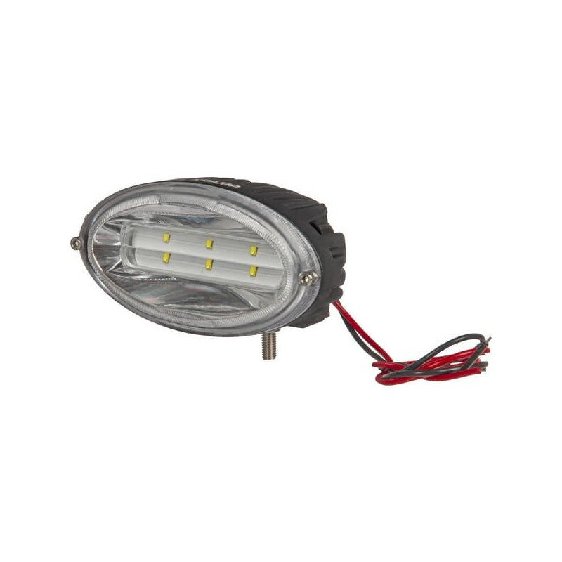 Lampa robocza LED, owalna 30W 2400lm z wtyczką Deutz, światło rozproszone 6 LED Kramp