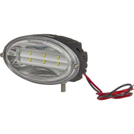 Lampa robocza LED, owalna 30W 2400lm z wtyczką Deutz, światło rozproszone 6 LED Kramp