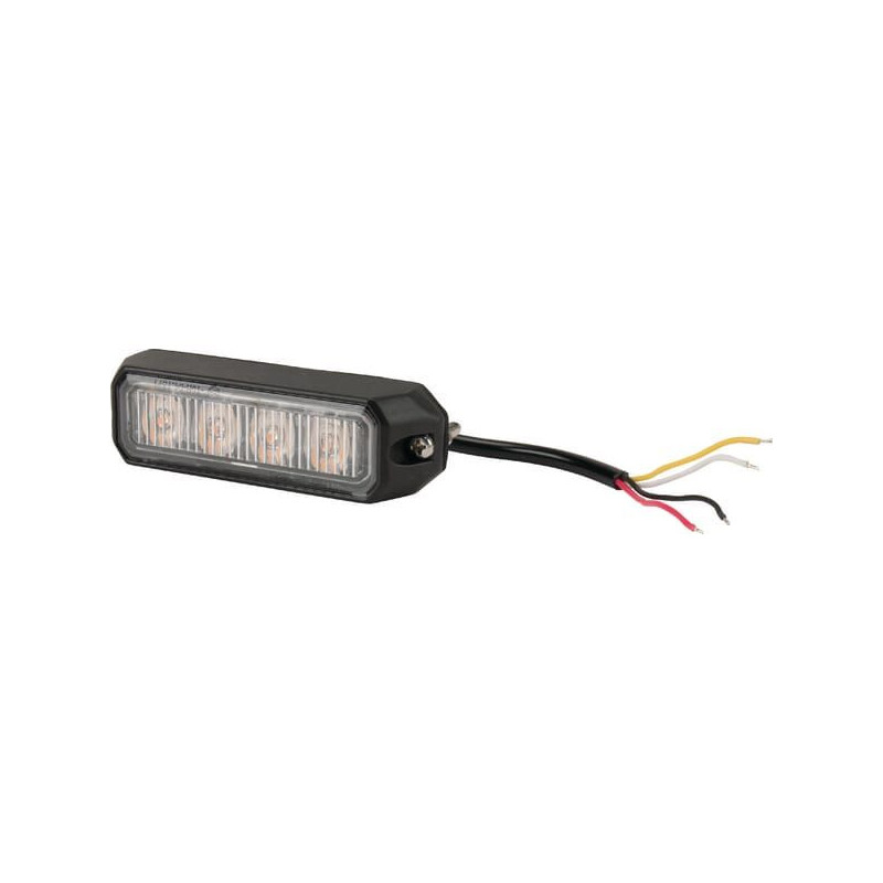 Lampa ostrzegawcza LED, 12W 12/24V pomarańczowa przykręcana 4 LED Kramp