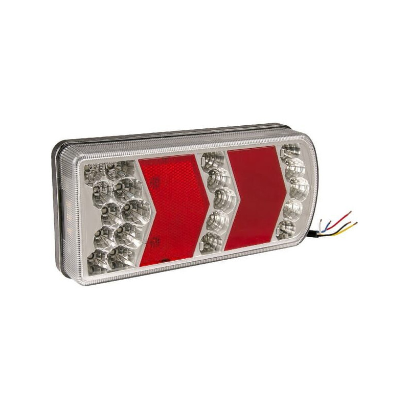 Lampa tylna zespolona LED, lewa prostokątna, 12/24V 228x106x40 mm gopart