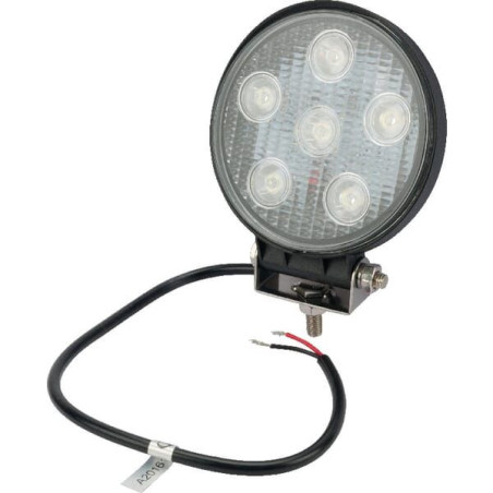 Lampa robocza LED, okrągła, 27W 1850 lm 10/30V światło rozproszone 6 LED gopart