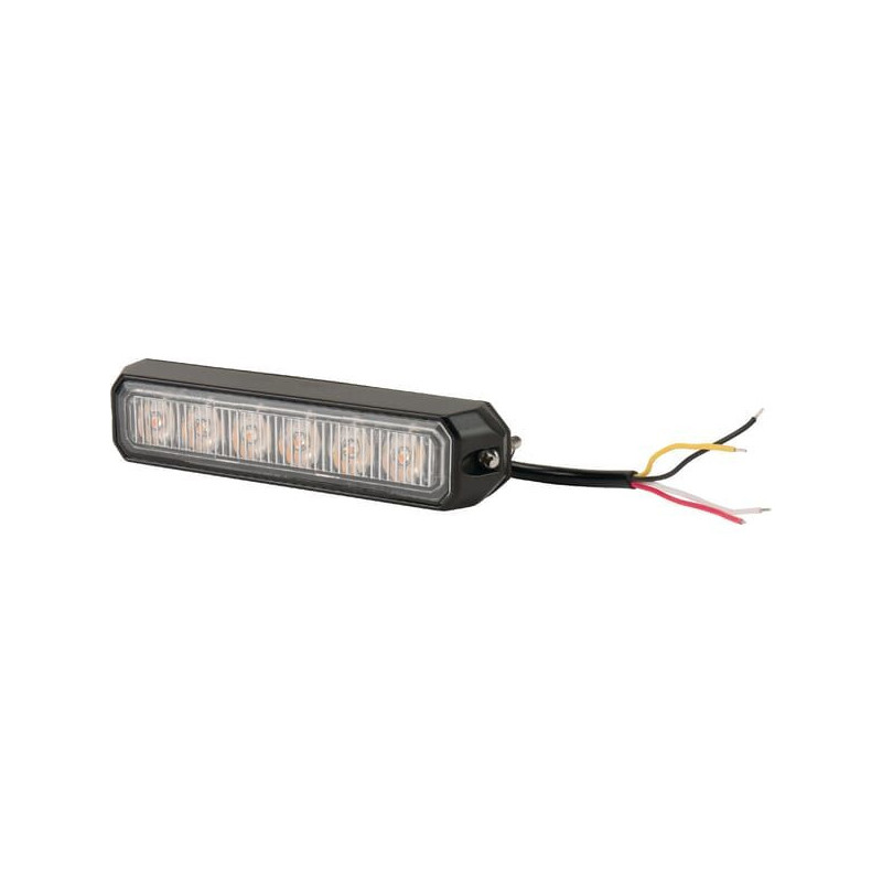 Lampa ostrzegawcza LED, 18W 12/24V pomarańczowa przykręcana 6 LED Kramp