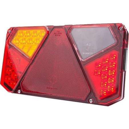 Lampa tylna zespolona LED, lewa, prostokątna, 12/24V Kramp