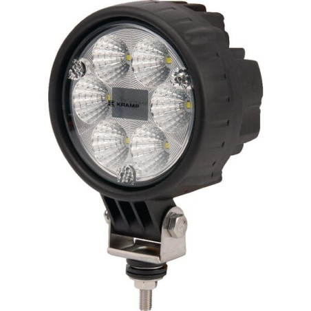 Lampa robocza LED, okrągła, 29W 2500 lm 10/30V światło rozproszone z wtyczką Deutsch, 6 LED Kramp