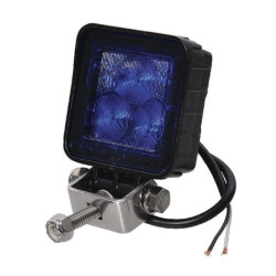 Lampa robocza LED, kwadratowa, 8W 600 lm 10/12/36V niebieska światło rozproszone Kramp