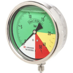 "Manometr Ø 100 mm 0-20-40-60 bar przyłącze dolne 1/4"" ET"