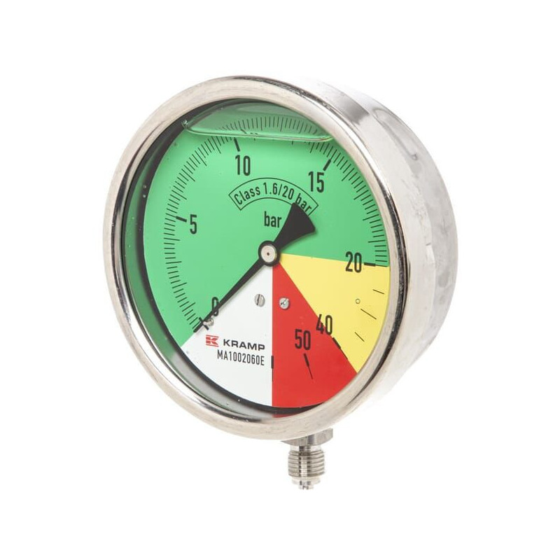 "Manometr Ø 100 mm 0-20-40-60 bar przyłącze dolne 1/4"" ET"