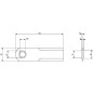 Nóż rozdrabniacza do słomy 175x50x4.5 mm Ø 20 mm