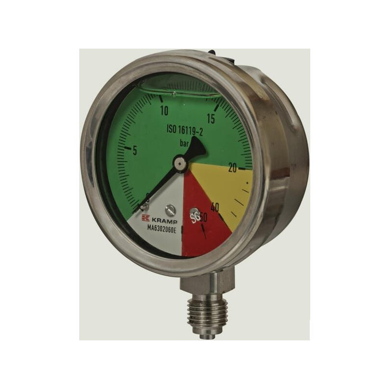 "Manometr Ø 63 mm 0-20-40-60 bar przyłącze dolne 1/4"" ET"