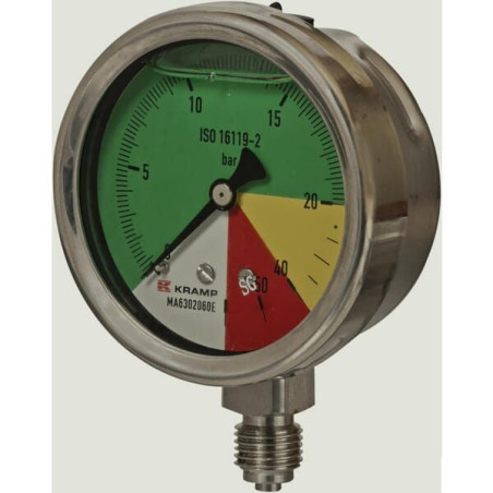 "Manometr Ø 63 mm 0-20-40-60 bar przyłącze dolne 1/4"" ET"