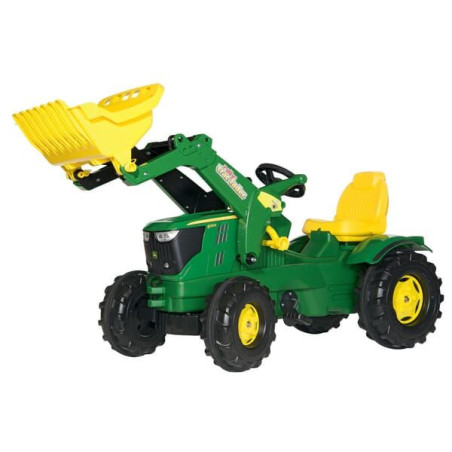 Traktor z napędem na pedały i ładowaczem John Deere 6210R wiek od 3 lat RollyFarmtrac Rolly Toys