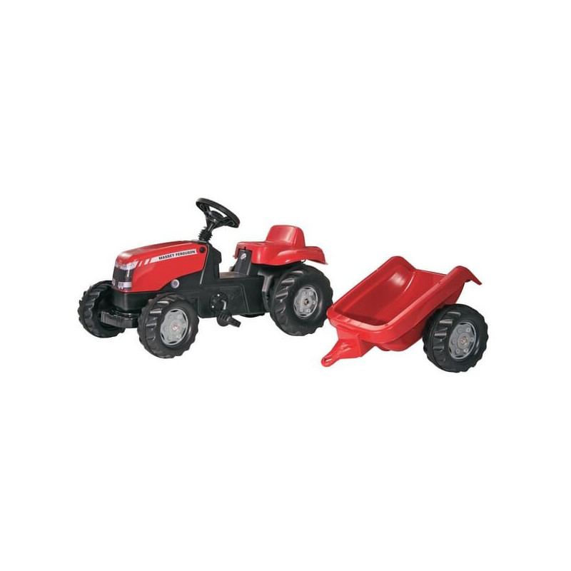 Traktor RollyKid Massey Fergusson z przyczepą