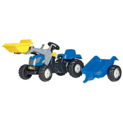 Traktor z napędem na pedały i ładowaczem New Holland T7040 wiek od 2.5 lat RollyKid Rolly Toys