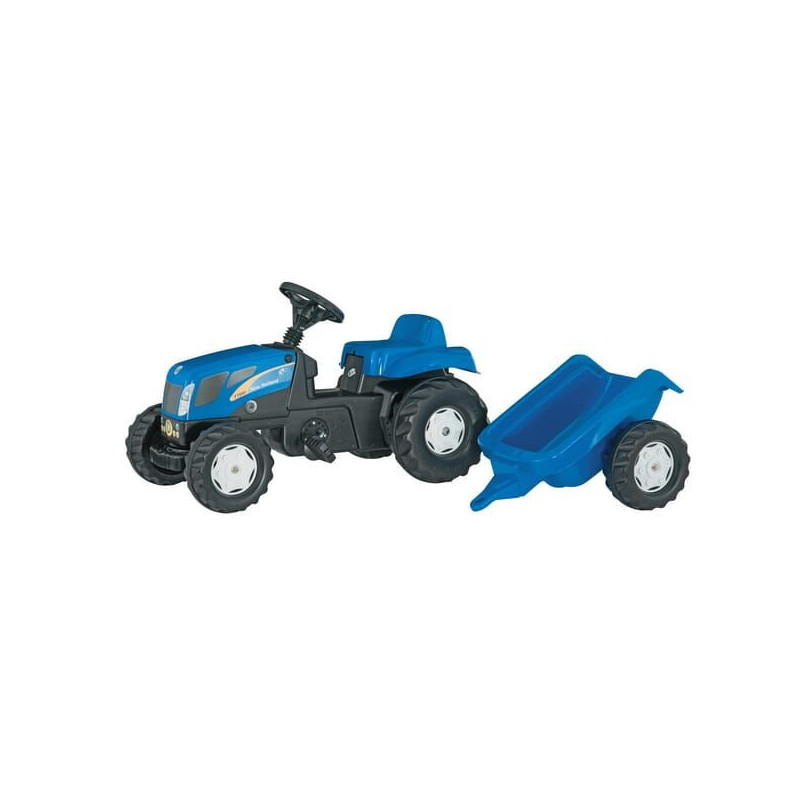 Traktor New Holland z napędem na pedały i z przyczepką