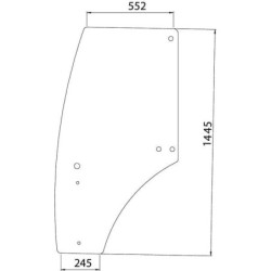 Szyba drzwi lewa, R198624