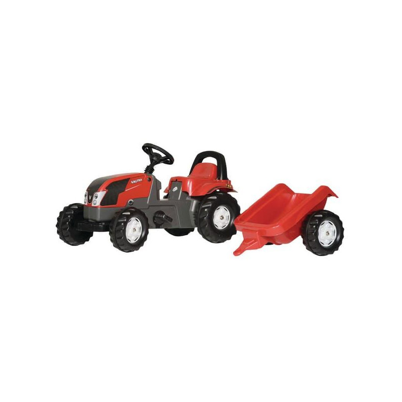 Traktor RollyKid Valtra z przyczepą