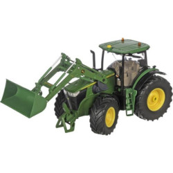 John Deere 7310R z ładowaczem czołowym ze zdalnym sterowaniem bluetooth i w aplikacji