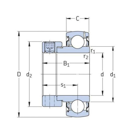 Łożysko kulkowe zwykłe 45x85x43.7 mm gopart