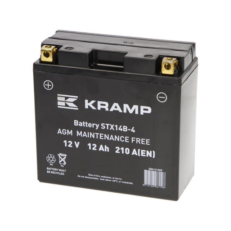 Akumulator 12V 12Ah 210 A zamknięty Kramp