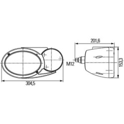 Lampa przednia zespolona Combi, prawa 24V