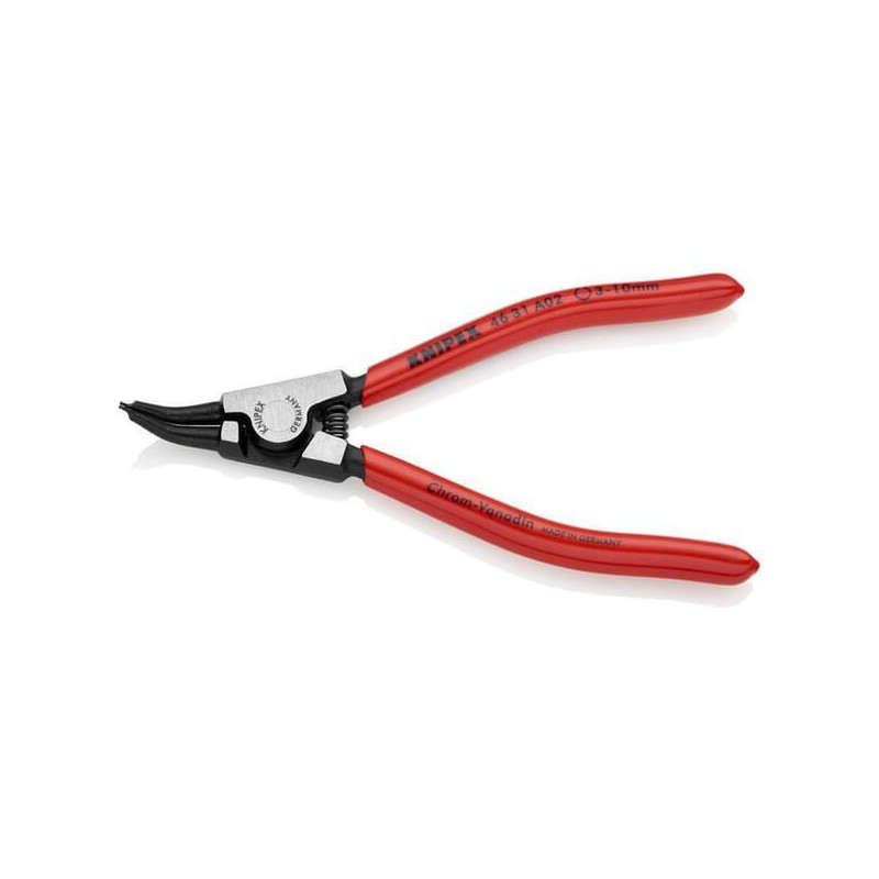 Szczypce do pierścieni zabezpieczających zewnętrznych wygiete Knipex, 3-10 mm